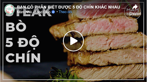 5 độ chín khác nhau của beefsteak