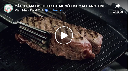 Bò Beefsteak sốt khoai lang tím