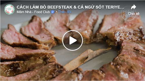 Bò Beefsteak & cá ngừ sốt Teriyeki dễ làm