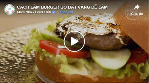 Burger bò dát vàng